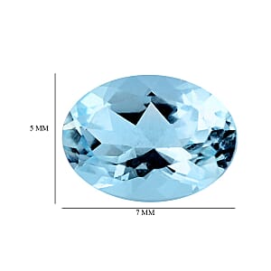 AAA Mangoro Aquamarine (Ovl 7x5 mm) 0.90 ctw