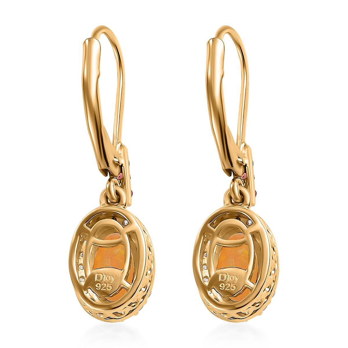 Premium Ethiopian Welo Opal and Multi Gemstone 1.90 ctw Ethereal Radiance Earrings in 18K Vermeil Yellow Gold Over Sterling Silver