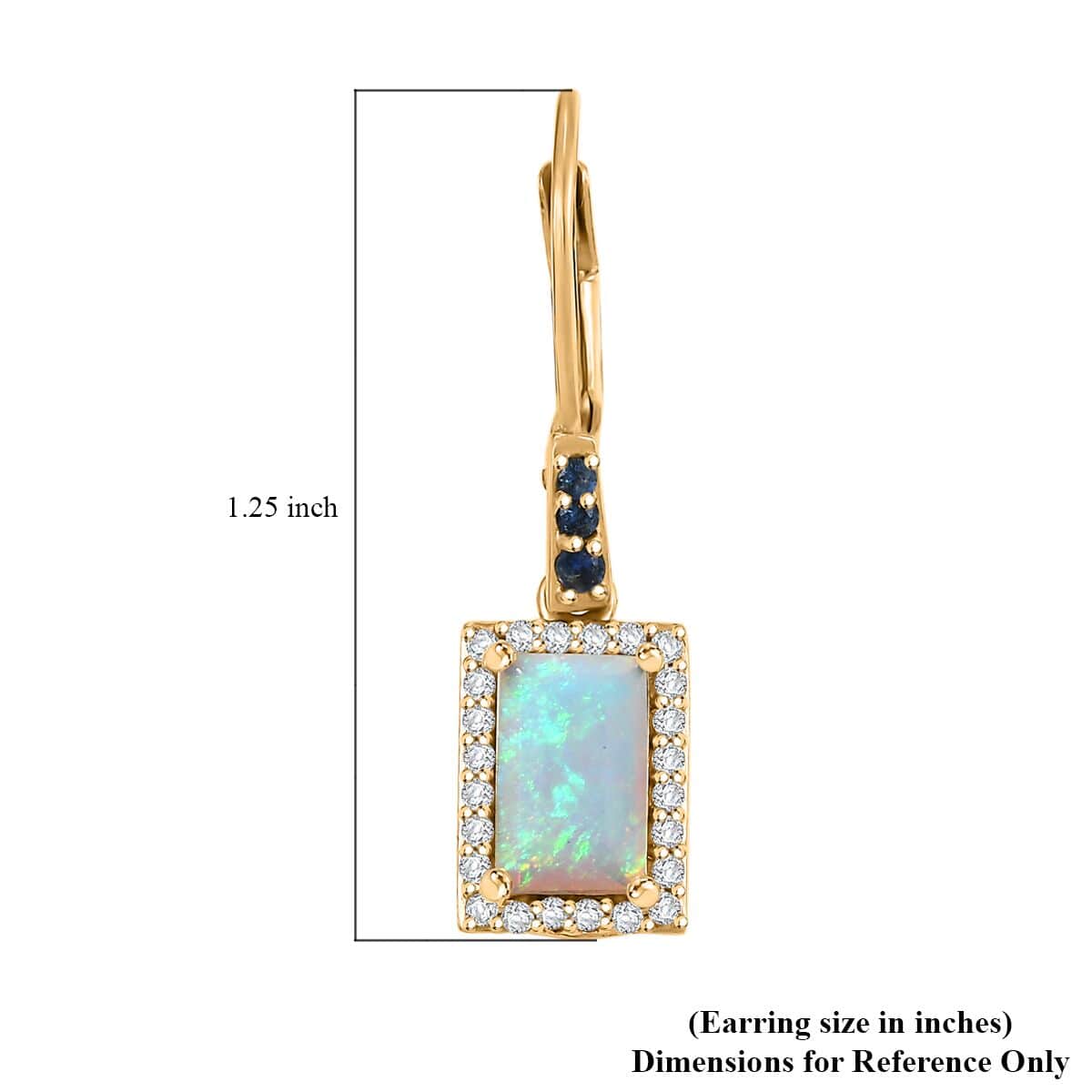 Premium Ethiopian Welo Opal and Multi Gemstone 2.25 ctw Ethereal Radiance Earrings in 18K Vermeil Yellow Gold Over Sterling Silver image number 4