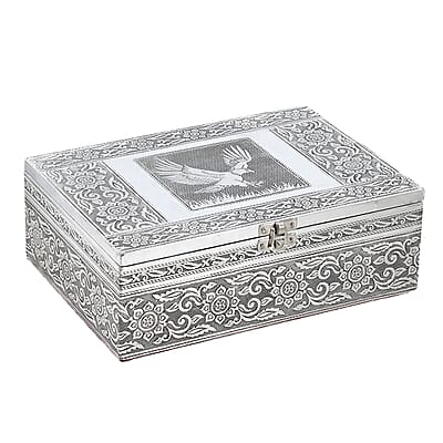 Eagle Embossed Aluminium Oxidized Set of 4 Nesting Storage Box