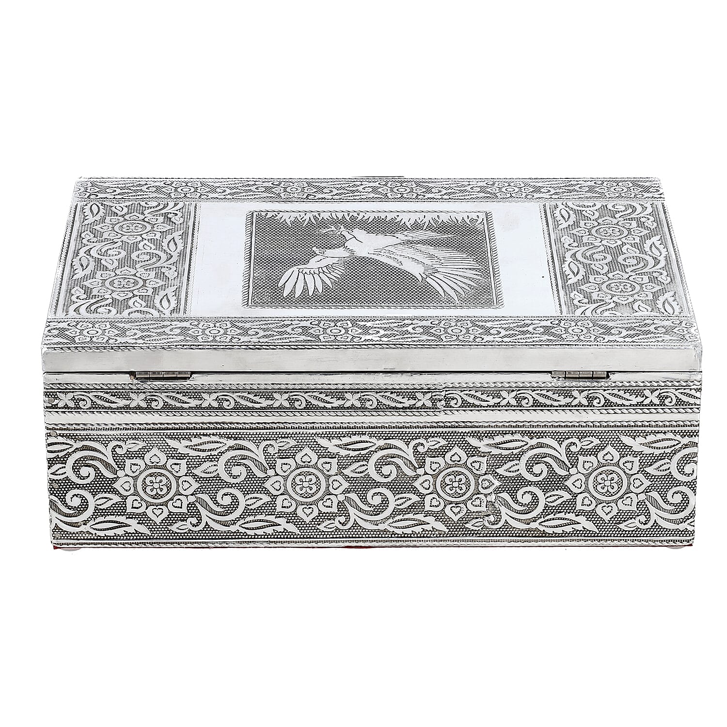 Eagle Embossed Aluminium Oxidized Set of 4 Nesting Storage Box