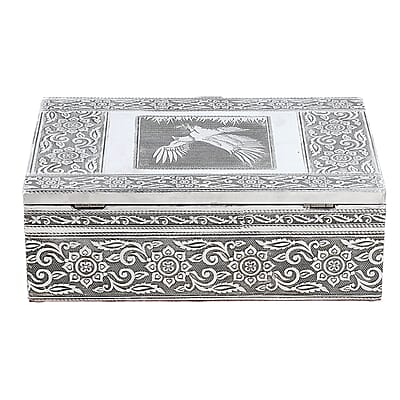 Eagle Embossed Aluminium Oxidized Set of 4 Nesting Storage Box