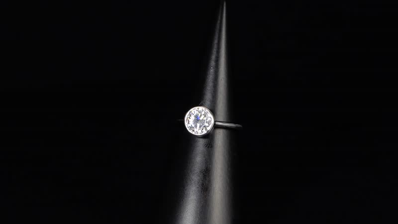 Moissanite 1.20 ctw Solitaire Ring in Rhodium Over Sterling Silver (Size 10.0)