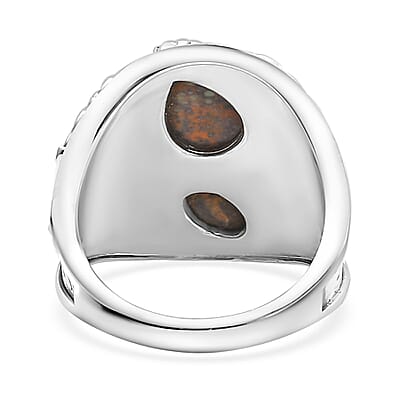 D'Joy Artisan Crafted Blue Horizon Turquoise 2.30 ctw Garuda Ring in Sterling Silver (Size 10.0)