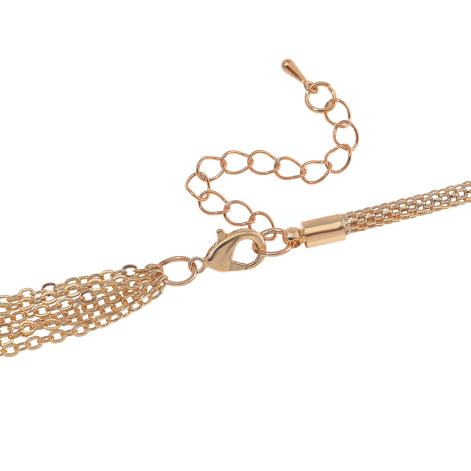 White Austrian Crystal Leopard Necklace in Goldtone 19-21 Inches