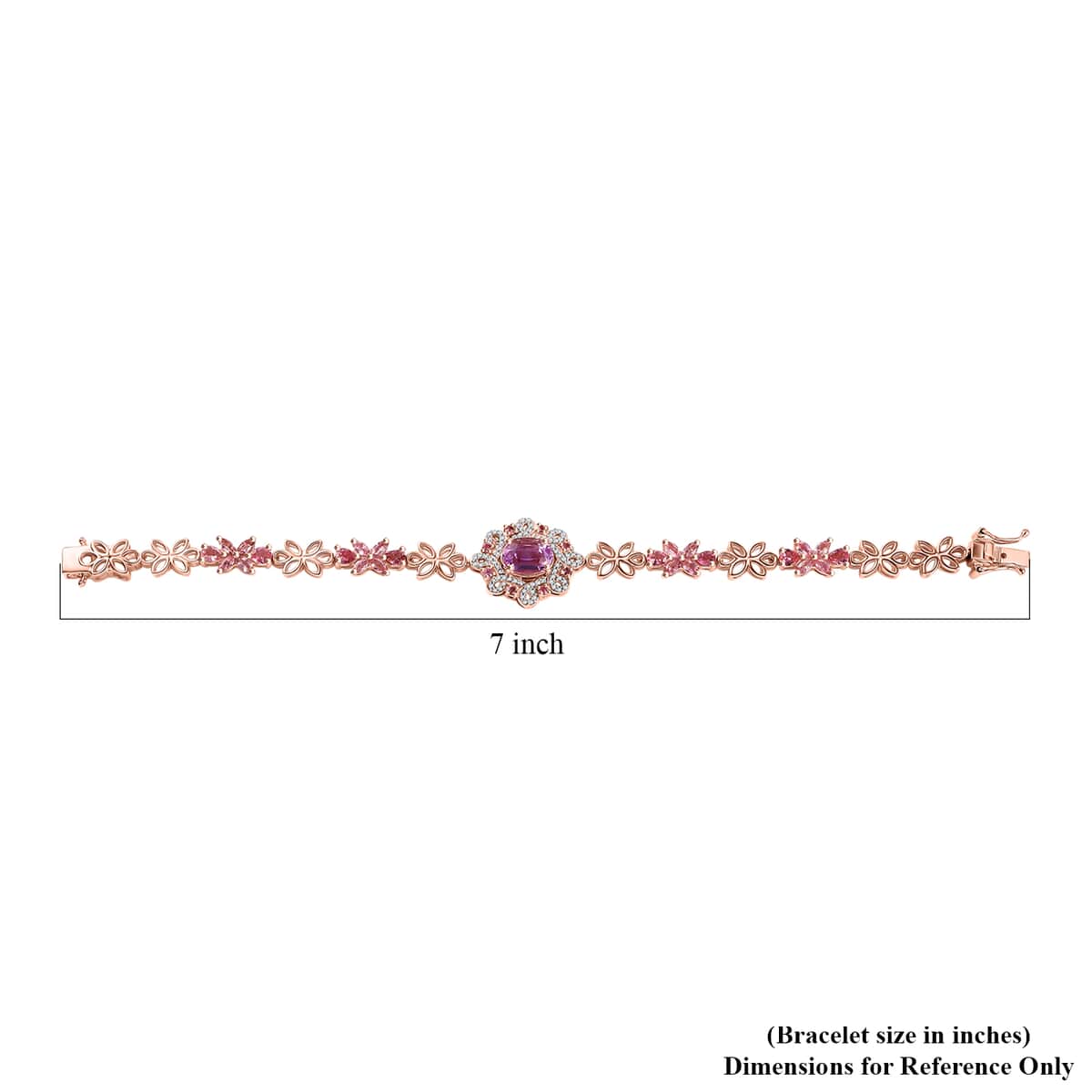 Patroke Kunzite and Multi Gemstone 5.90 ctw Enchanted Blossom Bracelet in 18K Vermeil Rose Gold Over Sterling Silver (6.50 In) image number 4