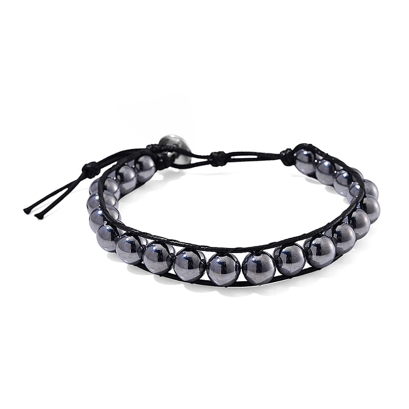 Terahertz 10mm Beaded 70.00 ctw Bracelet in Leather Code (8-10 Inches) 