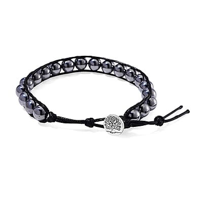 Terahertz 10mm Beaded 70.00 ctw Bracelet in Leather Code (8-10 Inches) 