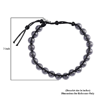Terahertz 10mm Beaded 70.00 ctw Bracelet in Leather Code (8-10 Inches) 