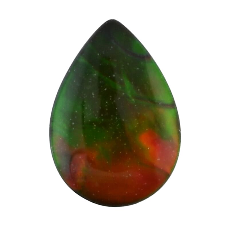 Plain Cut AAAA Canadian Ammolite (Pear 10x7 mm) 1.30 ctw