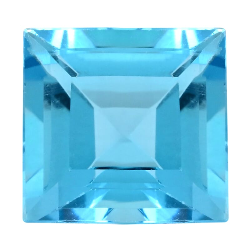 AAAA Swiss Blue Topaz Set of 2 (Sqr 7 mm) 3.50 ctw