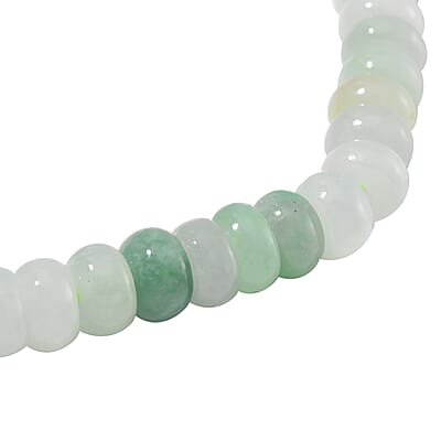 Natural Multi Jade 70.00 ctw Beaded Stretch Bracelet