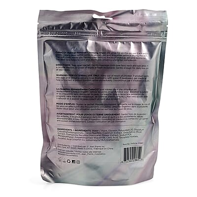 Closeout Colorco 20 Pack Holographic Individually Wrapped Travel Makeup Wipes