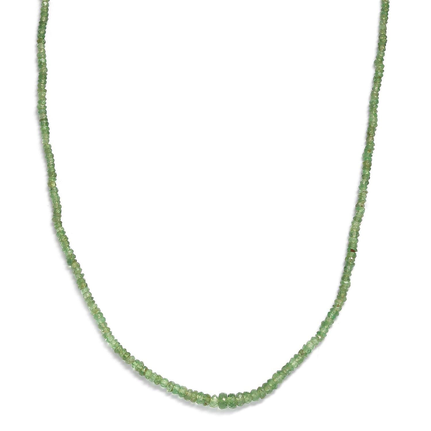 Sterling Green Garnet sale Necklace