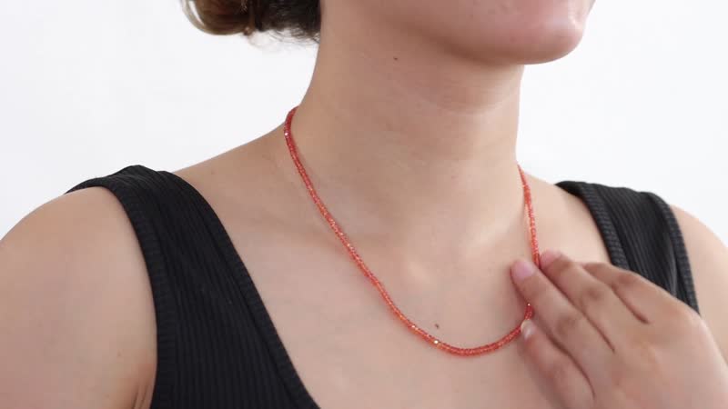 Tsavorite Garnet 25.00 ctw Beaded Necklace in Rhodium Over Sterling Silver 20 Inches