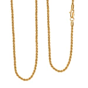 Doorbuster Rope Chain Necklace in 20K Yellow Gold 20 Inches 2.80 Grams