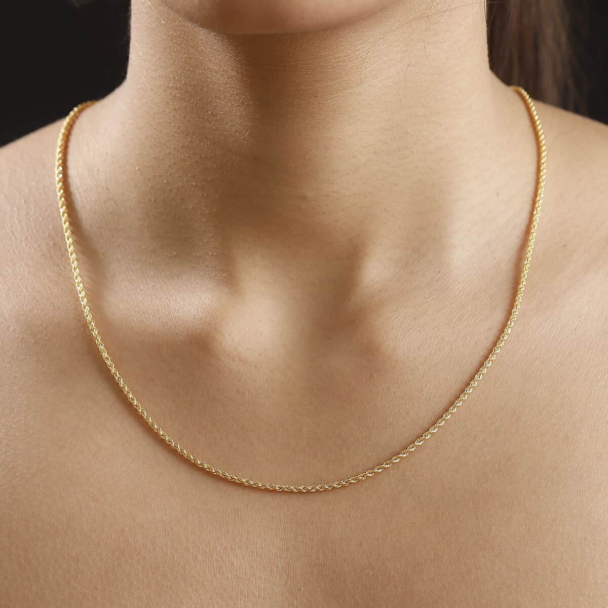 Doorbuster Rope Chain Necklace in 20K Yellow Gold 20 Inches 2.80 Grams image number 2