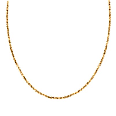 Rope Chain Necklace in 20K Yellow Gold 20 Inches 2.80 Grams