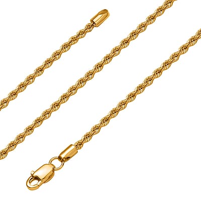 Rope Chain Necklace in 20K Yellow Gold 20 Inches 2.80 Grams