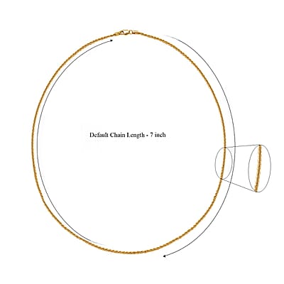 Rope Chain Necklace in 20K Yellow Gold 20 Inches 2.80 Grams