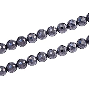 Terahertz and Baroque Pearl 220.00 ctw Necklace in Stainless Steel (20 Inches)
