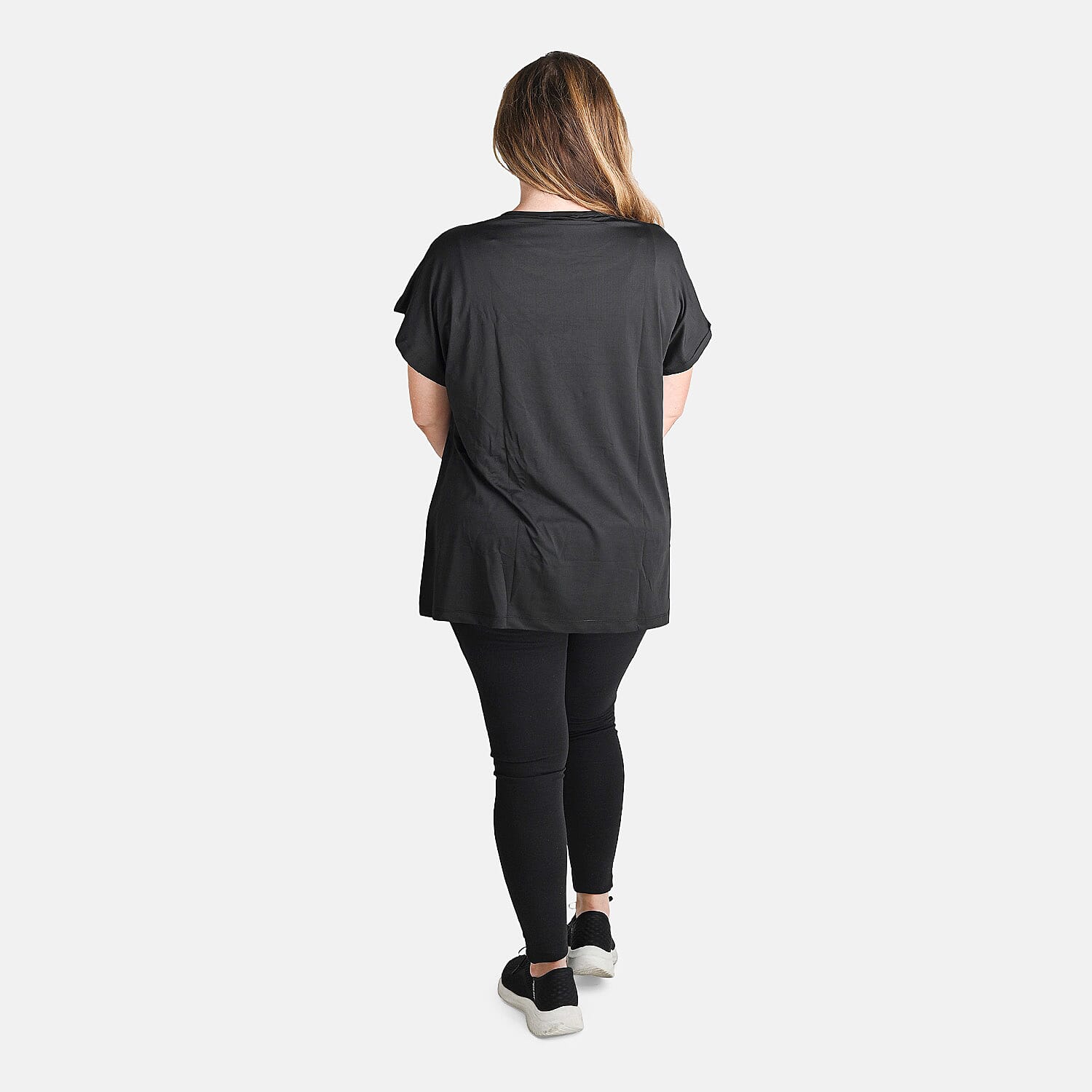 TAMSY Black Rhinestone Half Top– One Size Fits Most