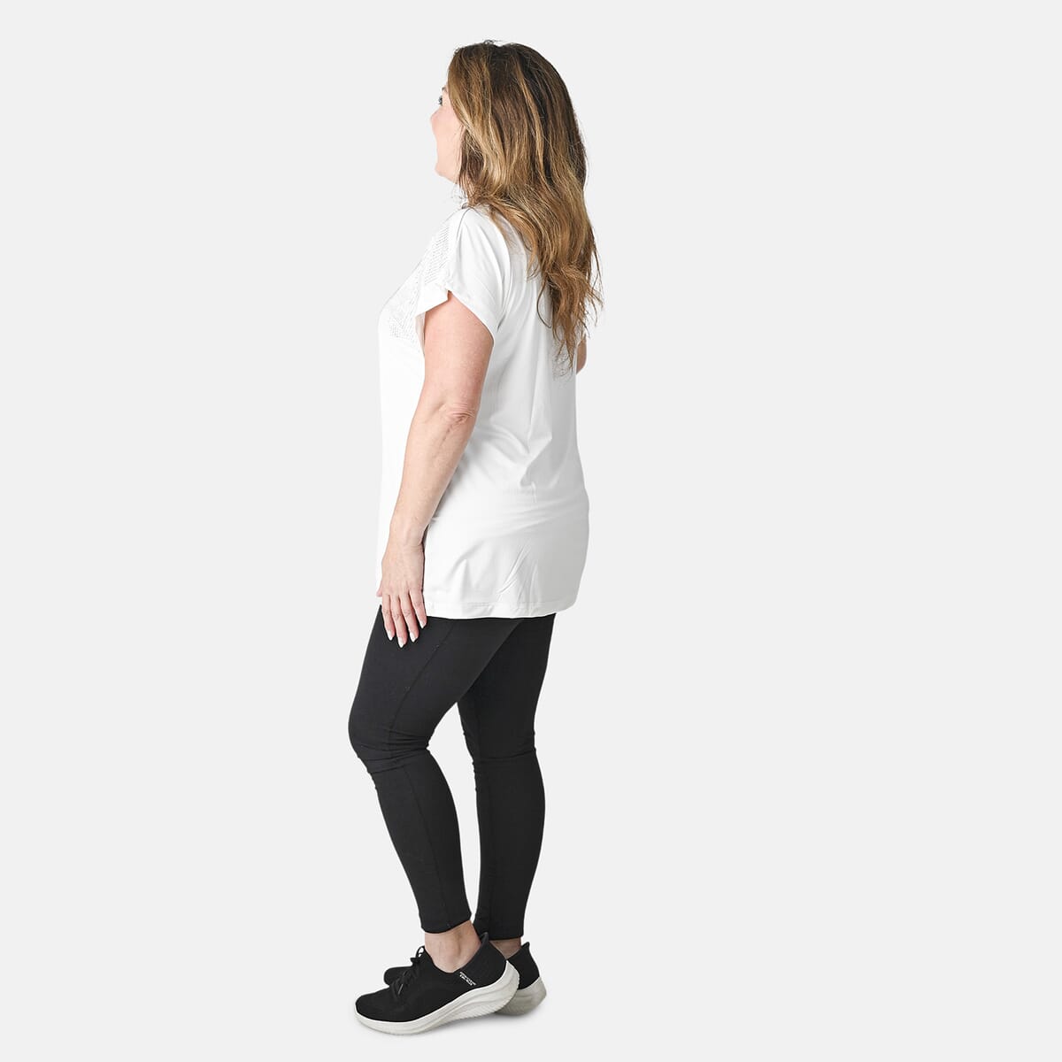 TAMSY White Rhinestone Half Top– One Size Fits Most image number 2