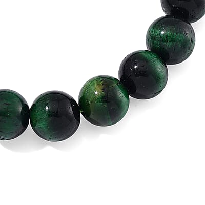 Green Tiger Eye (D) 150.00 ctw Beaded Stertch Bracelet