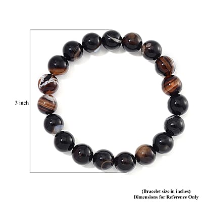 Agate Beaded Stretch Bracelet 150.00 ctw
