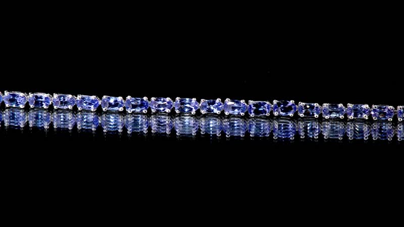 Tanzanite Bracelet in Rhodium Over Sterling Silver (6.50 In) 5.60 ctw