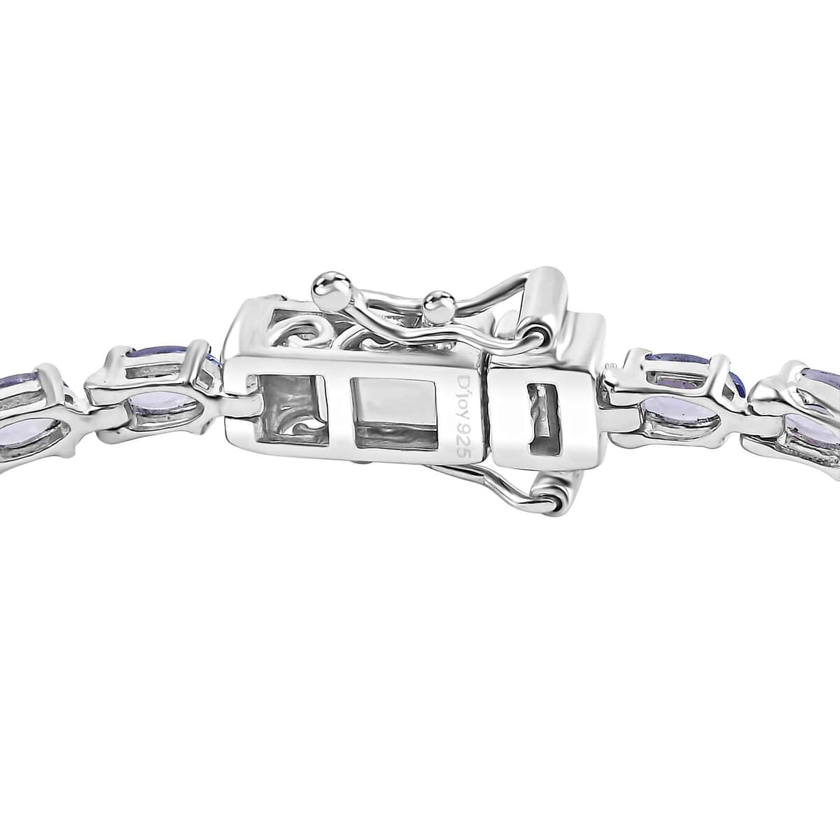 Doorbuster Tanzanite 6.15 ctw Tennis Bracelet in Rhodium Over Sterling Silver (7.25 In) image number 3