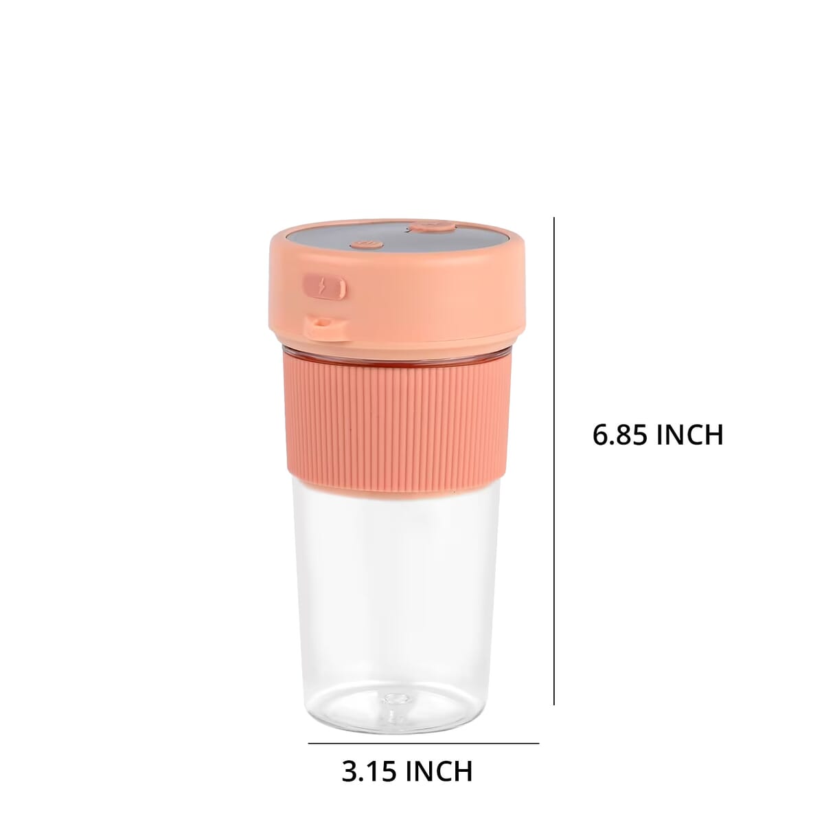 Portable and Rechargeable Juicer with Straw and Lid - Pink (Built-in 1200mAh Battery) (350 ml) image number 6