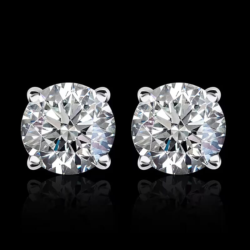 Luxuriant Lab Grown Diamond G VS 0.50 ctw Earrings in 14K White Gold