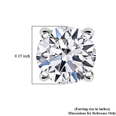Luxuriant Lab Grown Diamond G VS 0.50 ctw Earrings in 14K White Gold