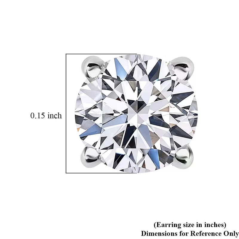 Luxuriant Lab Grown Diamond G VS 0.50 ctw Earrings in 14K White Gold