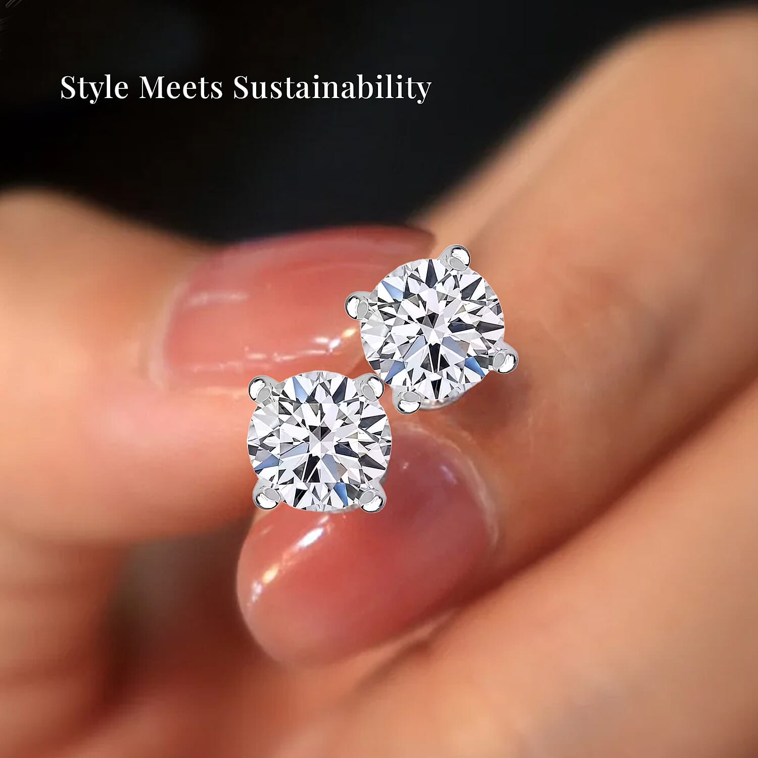 Luxuriant Lab Grown Diamond G VS 1.00 ctw Stud Noble Light Earrings in 950 Platinum