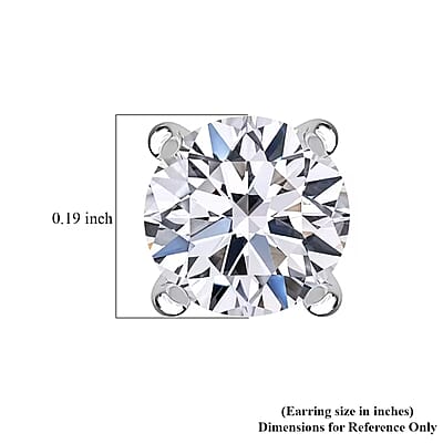 Luxuriant Lab Grown Diamond G VS 1.00 ctw Stud Noble Light Earrings in 950 Platinum