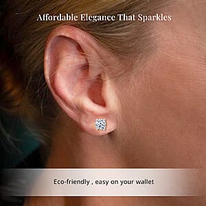 Luxuriant Lab Grown Diamond G VS 3.00 ctw Stud Earrings in 14K White Gold