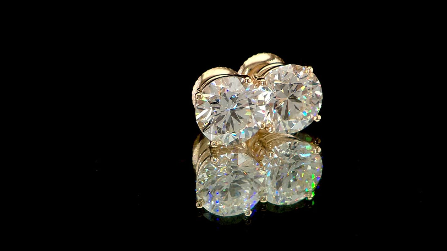 10K White Gold Luxuriant Lab Grown Diamond (G, VS) Stud Earrings 3.00 ctw