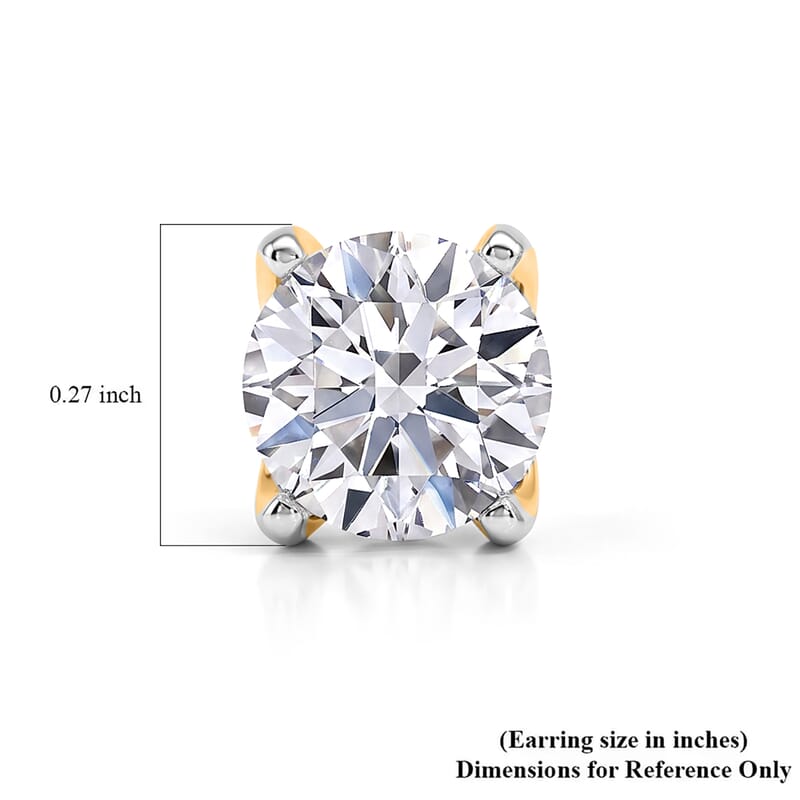 Luxuriant Lab Grown Diamond G VS 3.00 ctw Stud Earrings in 10K Yellow Gold