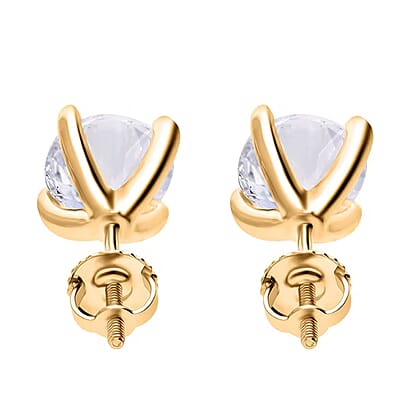 Luxuriant Lab Grown Diamond G VS 3.00 ctw Stud Earrings in 10K Yellow Gold