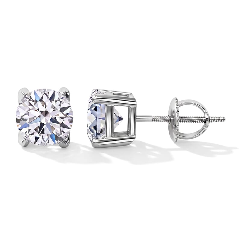 Luxuriant Lab Grown Diamond G VS 3.00 ctw Stud Earrings in 950 Platinum