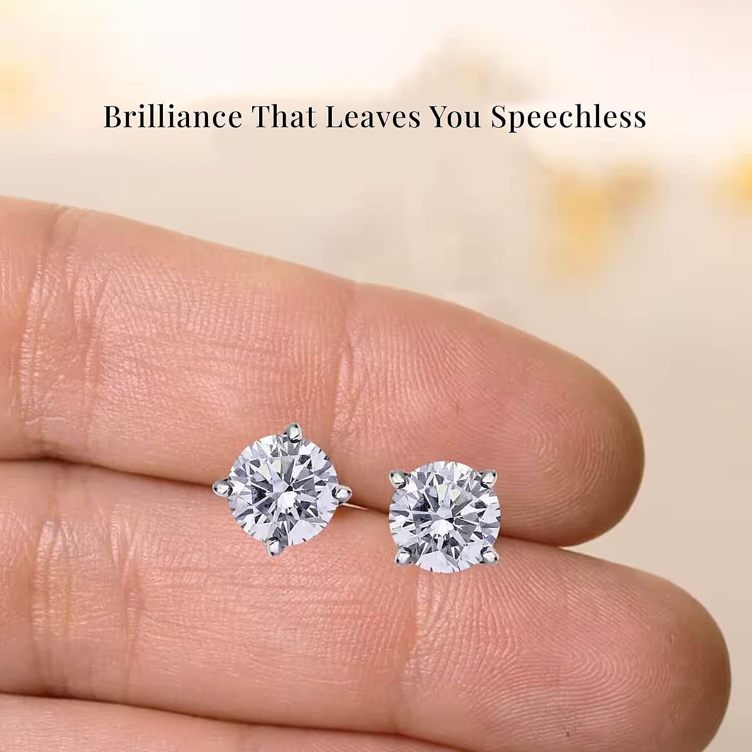 Luxuriant Lab Grown Diamond G VS 3.00 ctw Stud Earrings in 950 Platinum