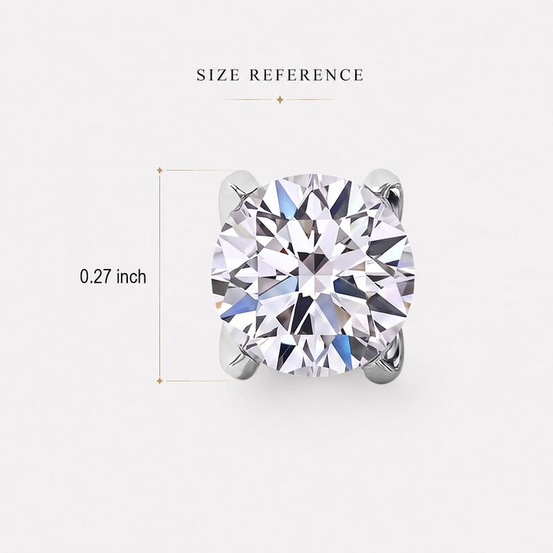 Luxuriant Lab Grown Diamond G VS 3.00 ctw Stud Earrings in 950 Platinum
