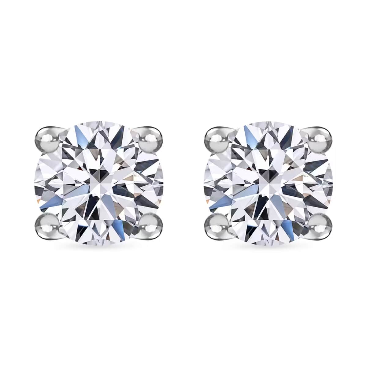 Luxuriant Lab Grown Diamond G-H SI 1.00 ctw Stud Earrings in Platinum Over Sterling Silver (Del. in 10-12 Days) image number 0