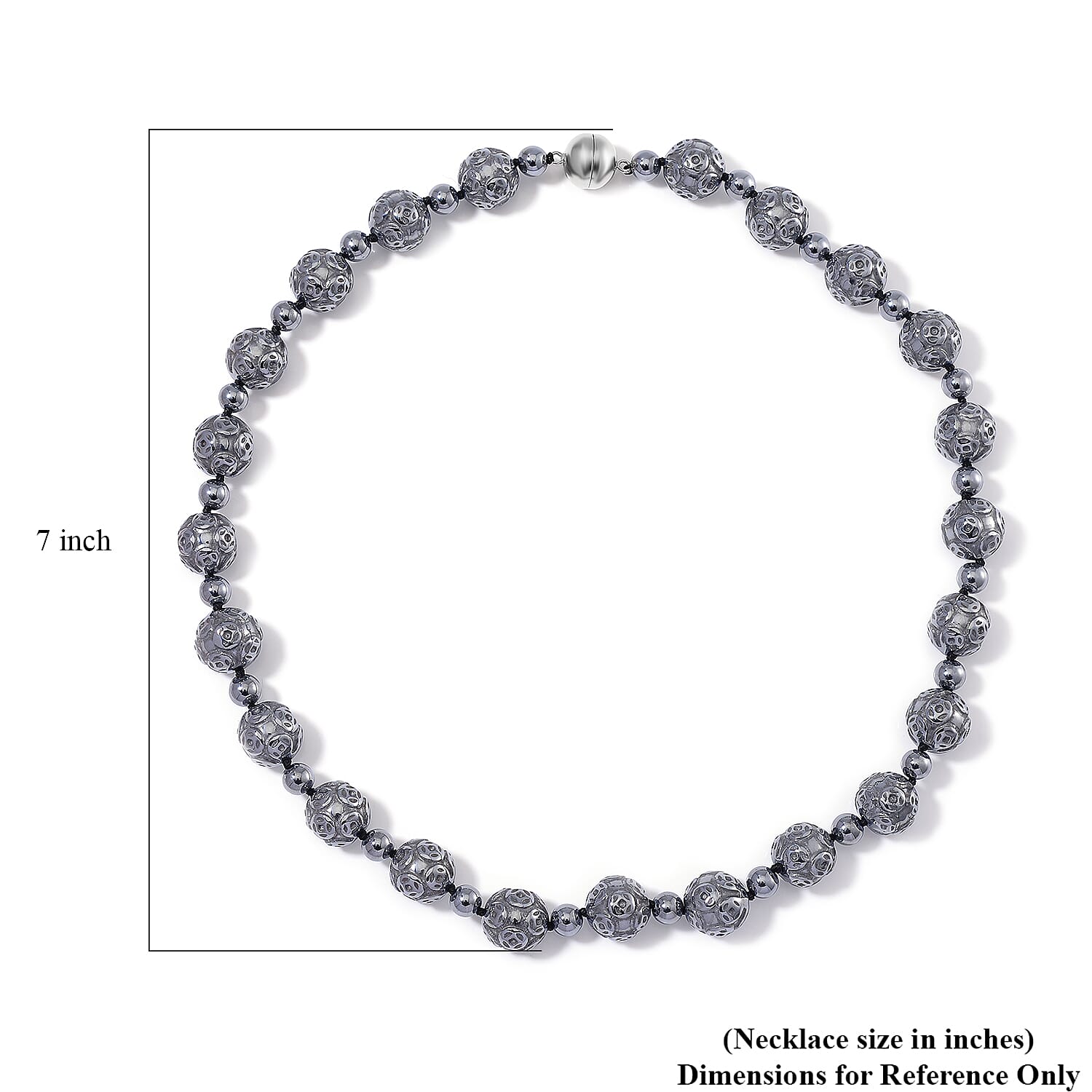 Terahertz 350.00 ctw Money Coin Carved Beaded Necklace in Rhodium Over Sterling Silver 20 Inches