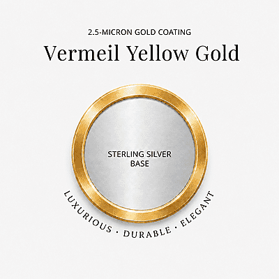 Luxuriant Lab Grown Diamond G-H Color SI Clarity 0.50 ctw Solitaire Stud Earrings in 18K Vermeil Yellow Gold Over Sterling Silver