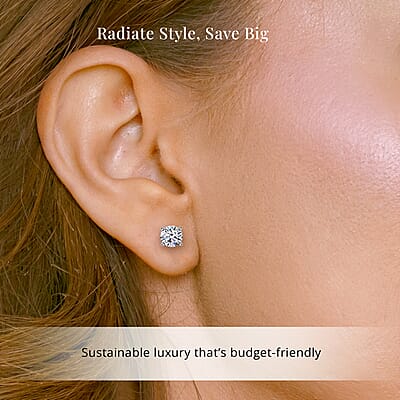 Luxuriant Lab Grown Diamond G VS 0.50 ctw Stud Earrings in 950 Platinum