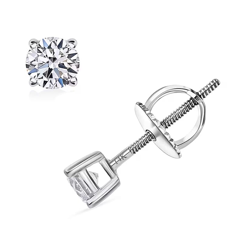 Luxuriant Lab Grown Diamond G VS 1.50 ctw Earrings in 14K White Gold