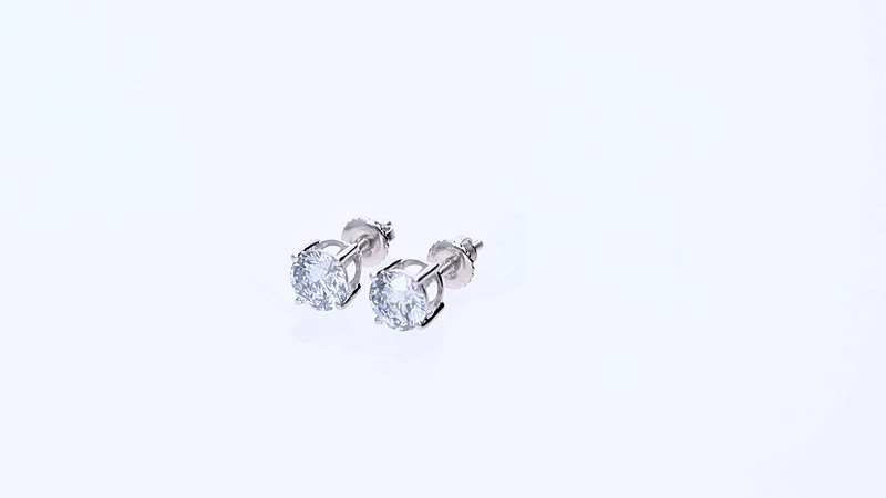 14K White Gold Luxuriant Lab Grown Diamond (G, VS) Earrings (Del. in 12-15 Days) 1.50 ctw